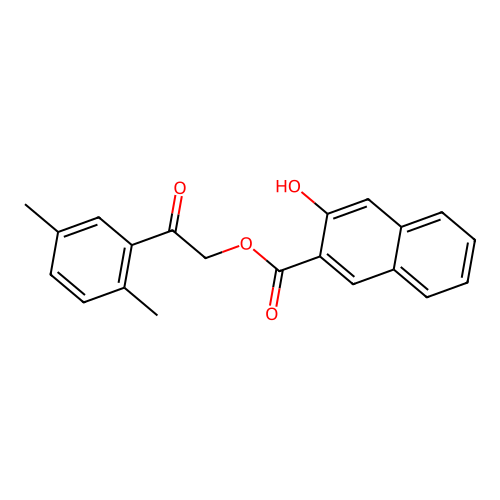2-(2,5-Dimethylphenyl)-2-oxoethyl 3-hydroxy-2-naphthoate structure