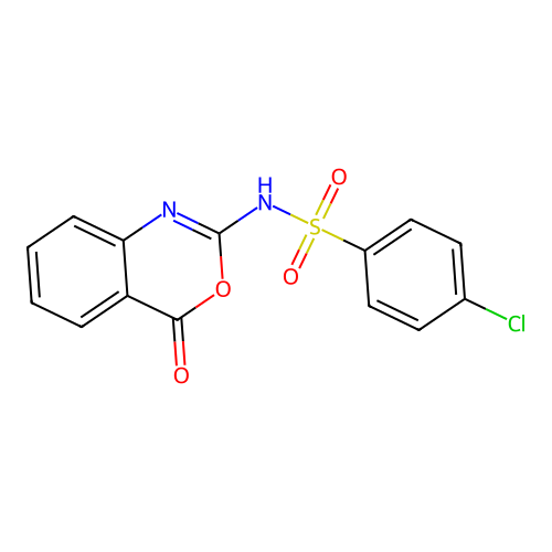 4-chloro-N-(4-oxo-4H-3,1-benzoxazin-2-yl)benzenesulfonamide structure