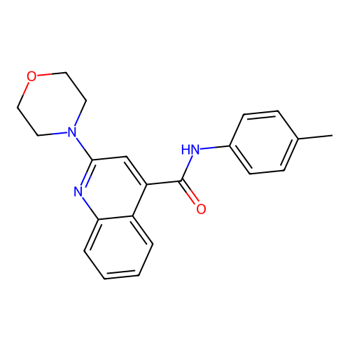 N-(4-methylphenyl)-2-morpholin-4-ylquinoline-4-carboxamide structure