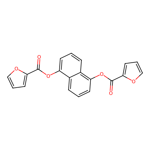 5-(2-Furylcarbonyloxy)naphthyl furan-2-carboxylate structure
