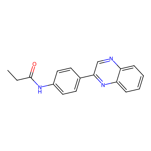 N-[4-(quinoxalin-2-yl)phenyl]propanamide structure