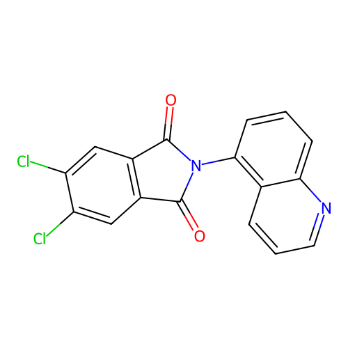 5,6-dichloro-2-(quinolin-5-yl)-1H-isoindole-1,3(2H)-dione structure