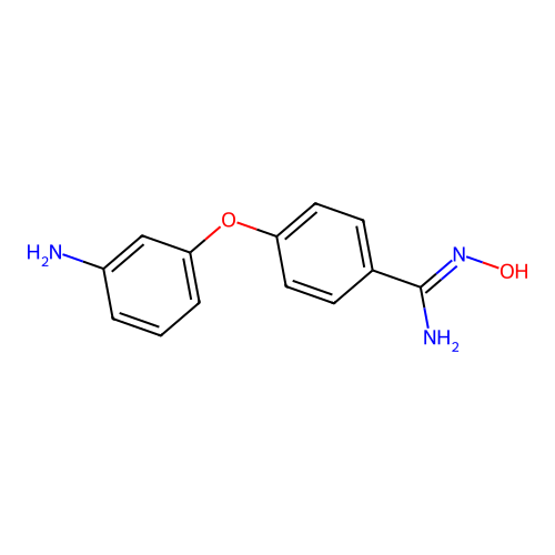 4-(3-aminophenoxy)-N'-hydroxybenzenecarboximidamide structure