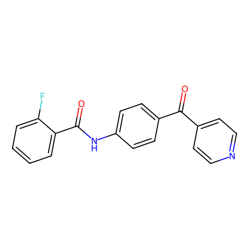 2-fluoro-N-[4-(pyridin-4-ylcarbonyl)phenyl]benzamide structure