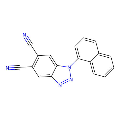 1-Naphthylbenzotriazole-5,6-dicarbonitrile structure