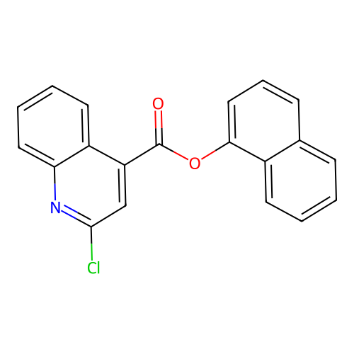 Naphthalen-1-yl 2-chloroquinoline-4-carboxylate structure