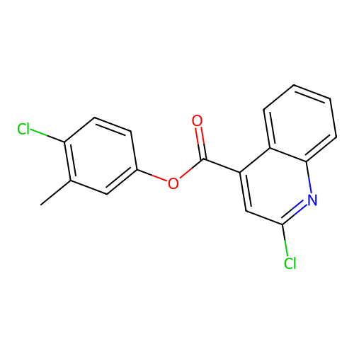 4-Chloro-3-methylphenyl 2-chloro-4-quinolinecarboxylate structure