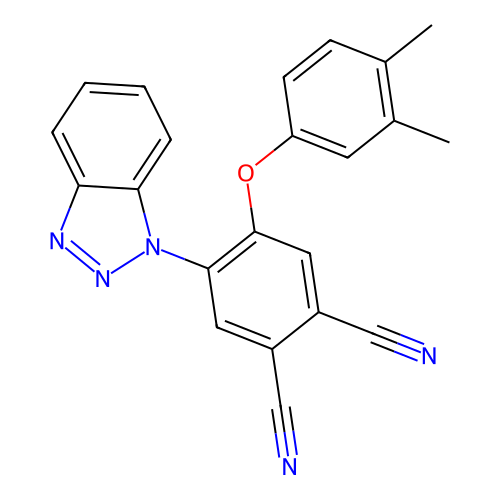 4-Benzotriazol-1-yl-5-(3,4-dimethyl-phenoxy)-phthalonitrile structure