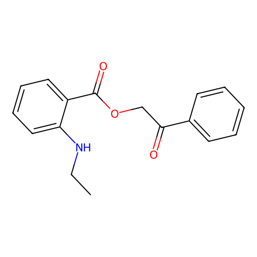 2-Oxo-2-phenylethyl 2-(ethylamino)benzoate structure