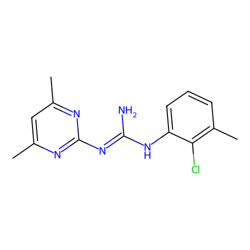 1-(2-Chloro-3-methylphenyl)-3-(4,6-dimethylpyrimidin-2-yl)guanidine structure