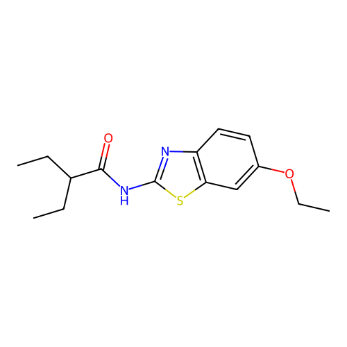 N-(6-ethoxy-1,3-benzothiazol-2-yl)-2-ethylbutanamide structure