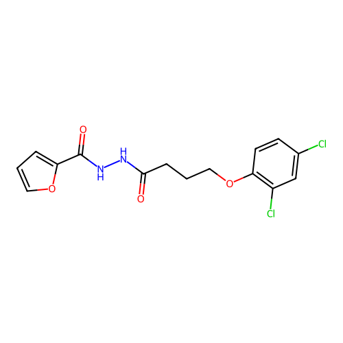 N'-[4-(2,4-dichlorophenoxy)butanoyl]-2-furohydrazide structure