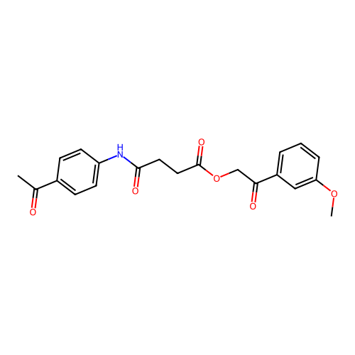 2-(3-Methoxyphenyl)-2-oxoethyl 4-[(4-acetylphenyl)amino]-4-oxobutanoate structure