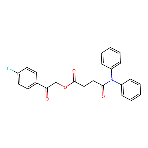 2-(4-Fluorophenyl)-2-oxoethyl 4-(diphenylamino)-4-oxobutanoate structure