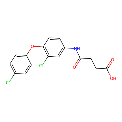 4-((3-Chloro-4-(4-chlorophenoxy)phenyl)amino)-4-oxobutanoic acid structure