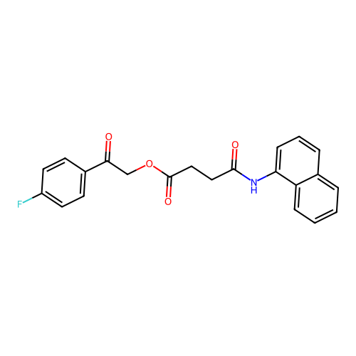 2-(4-Fluorophenyl)-2-oxoethyl 4-(naphthalen-1-ylamino)-4-oxobutanoate structure