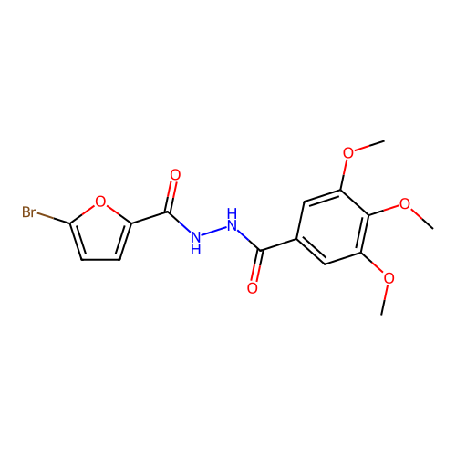 5-bromo-N'-(3,4,5-trimethoxybenzoyl)-2-furohydrazide structure