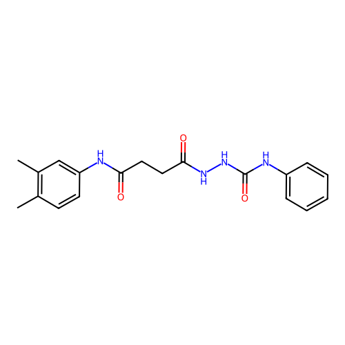 2-{4-[(3,4-dimethylphenyl)amino]-4-oxobutanoyl}-N-phenylhydrazinecarboxamide structure