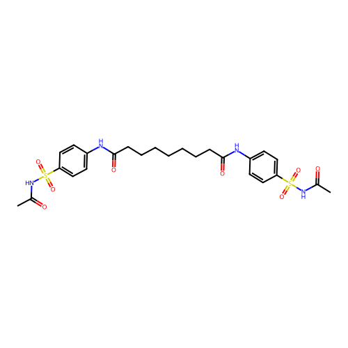 N,N'-bis[4-(acetylsulfamoyl)phenyl]nonanediamide structure