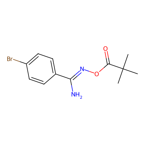 [[Amino-(4-bromophenyl)methylidene]amino] 2,2-dimethylpropanoate structure