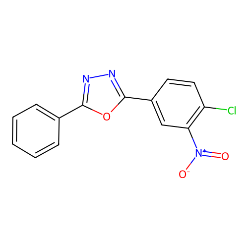 2-(4-Chloro-3-nitrophenyl)-5-phenyl-1,3,4-oxadiazole structure