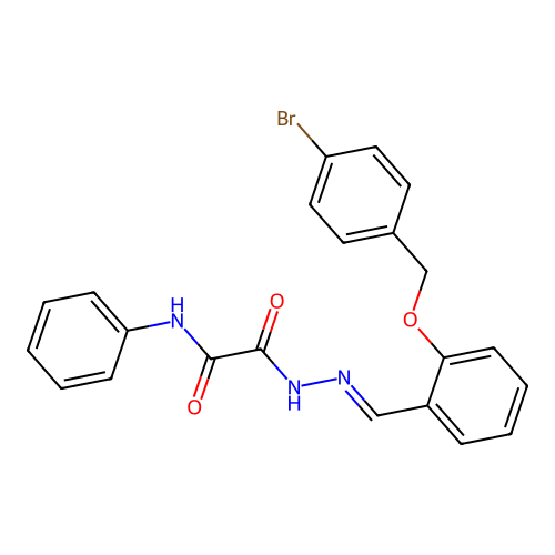 2-(2-(2-((4-Bromobenzyl)oxy)benzylidene)hydrazino)-2-oxo-N-phenylacetamide structure