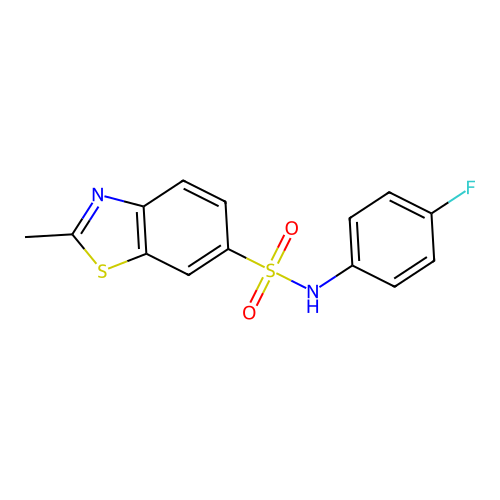 N-(4-fluorophenyl)-2-methyl-1,3-benzothiazole-6-sulfonamide structure