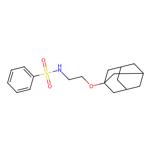 N-[2-(1-adamantyloxy)ethyl]benzenesulfonamide structure