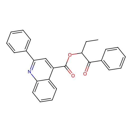 1-Benzoylpropyl 2-phenylquinoline-4-carboxylate structure