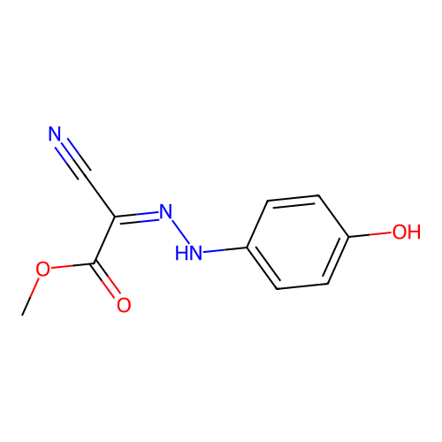 Methyl cyano[(4-hydroxyphenyl)hydrazono]acetate structure