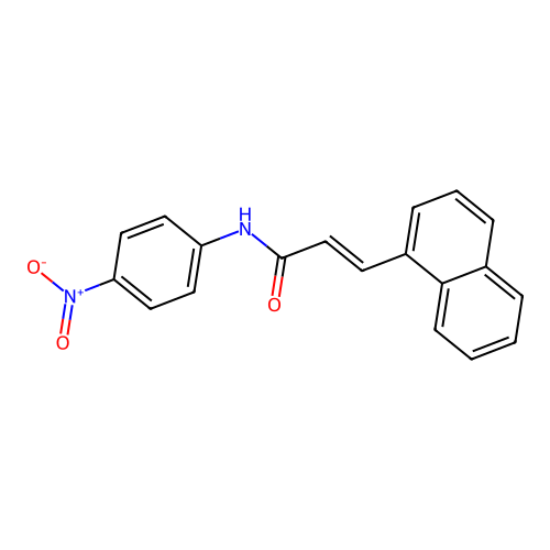 3-(1-naphthyl)-N-(4-nitrophenyl)acrylamide structure