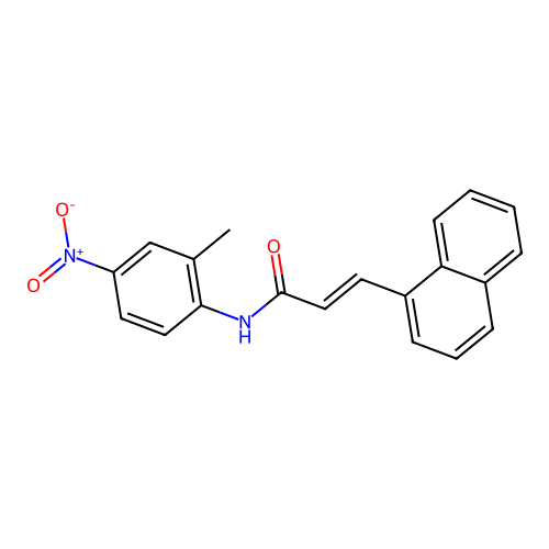 N-(2-methyl-4-nitrophenyl)-3-(1-naphthyl)acrylamide structure