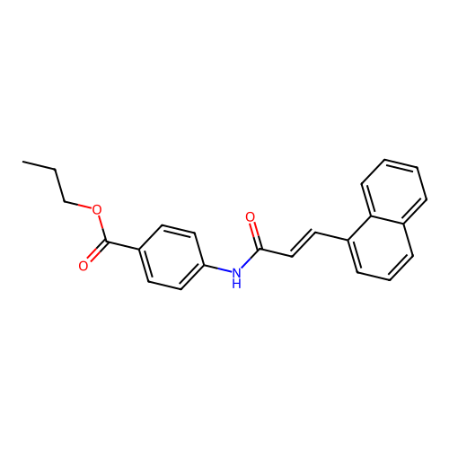 Propyl 4-{[3-(1-naphthyl)acryloyl]amino}benzoate structure