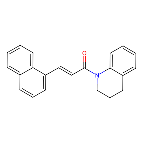 1-[(2E)-3-(1-naphthyl)-2-propenoyl]-1,2,3,4-tetrahydroquinoline structure