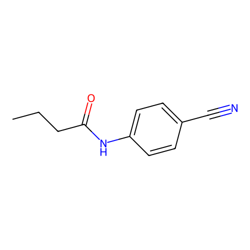 N-(4-cyanophenyl)butanamide structure