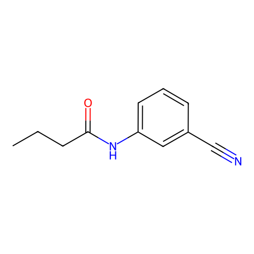 N-(3-cyanophenyl)butyramide structure