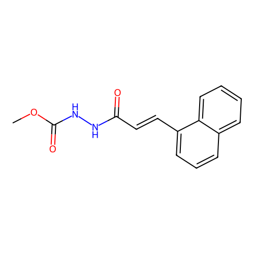 (2E)-N-(methoxycarbonylamino)-3-naphthylprop-2-enamide structure