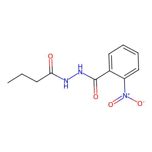 N'-butyryl-2-nitrobenzohydrazide structure