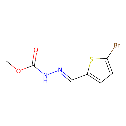 Methyl 2-[(5-bromothien-2-yl)methylene]hydrazinecarboxylate structure