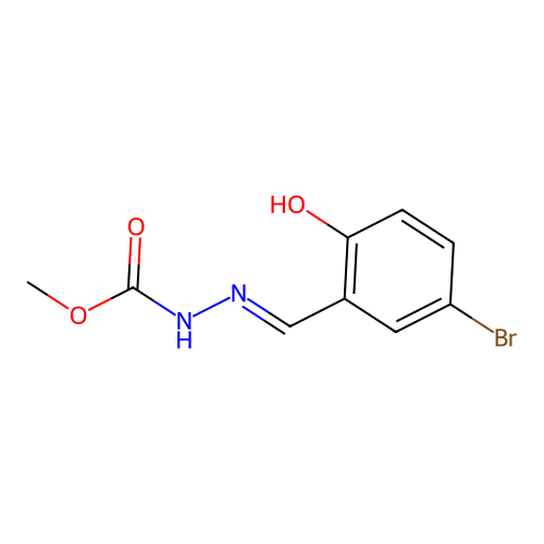 N'-[(5-bromo-2-hydroxyphenyl)methylidene]methoxycarbohydrazide structure