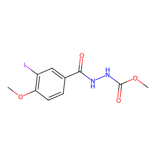 Methyl 2-(3-iodo-4-methoxybenzoyl)hydrazinecarboxylate structure