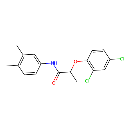 2-(2,4-dichlorophenoxy)-N-(3,4-dimethylphenyl)propanamide structure