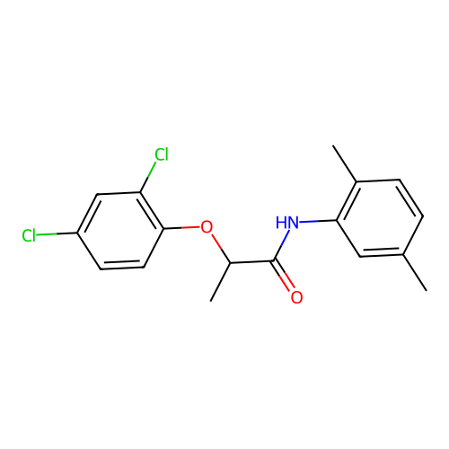 2-(2,4-dichlorophenoxy)-N-(2,5-dimethylphenyl)propanamide structure