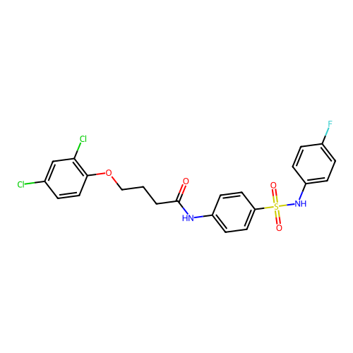 4-(2,4-dichlorophenoxy)-N-{4-[(4-fluorophenyl)sulfamoyl]phenyl}butanamide structure