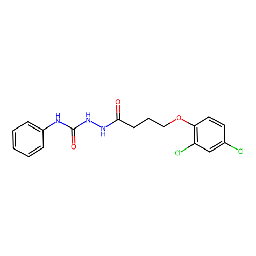 2-[4-(2,4-dichlorophenoxy)butanoyl]-N-phenylhydrazinecarboxamide structure
