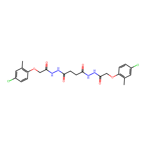 N'~1~,N'~4~-bis[(4-chloro-2-methylphenoxy)acetyl]butanedihydrazide structure