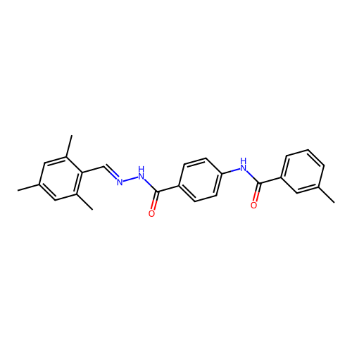 N-(4-{[2-(mesitylmethylene)hydrazino]carbonyl}phenyl)-3-methylbenzamide structure