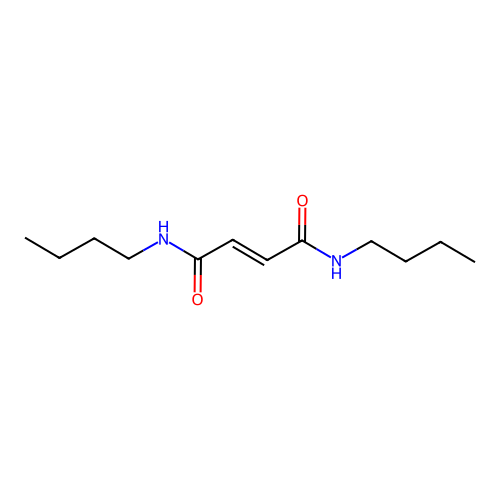 (E)-N,N'-dibutylbut-2-enediamide structure