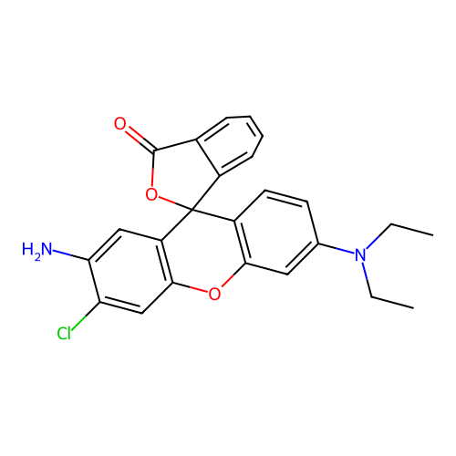 2'-amino-3'-chloro-6'-(diethylamino)-3H-spiro[isobenzofuran-1,9'-xanthen]-3-one structure