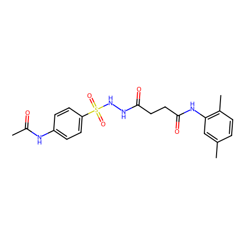 4-(2-{[4-(acetylamino)phenyl]sulfonyl}hydrazino)-N-(2,5-dimethylphenyl)-4-oxobutanamide structure